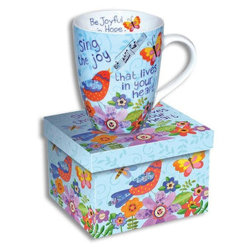 Kellis Gifts Gifts Colorful Ceramic Scripture Mug 4.5" 12oz - Sing for Joy to the Lord!